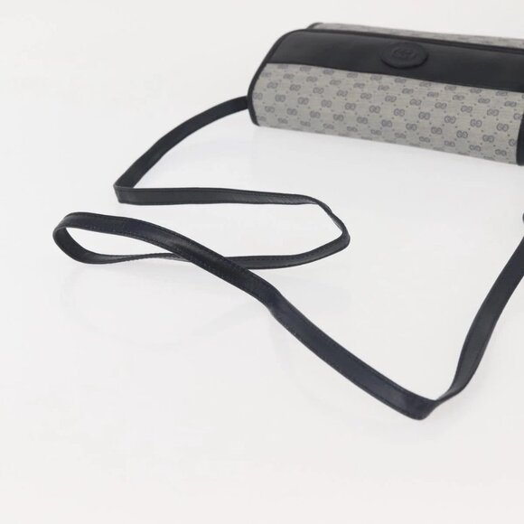 GUCCI Micro GG Supreme Shoulder Bag PVC Navy Gold 004 89 1041 Auth 144072 - Picture 8 of 15